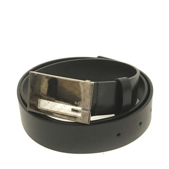 EGA GUCCI G Logo Buckle Leather 90cm Men's Belt Black/9BL1642